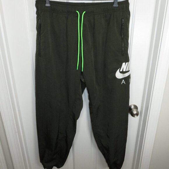 Nike Mens XXL Green Air Woven Tapered Drawstring Pants DD6421-355 - Picture 1 of 12